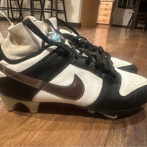 Nike Vapor Edge Dunk Panda 2023 White Black Silver Mens Size 11.5 Cleats